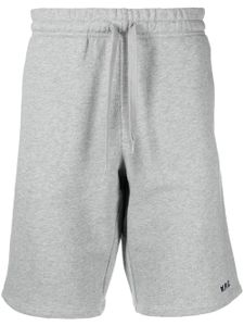 A.P.C. short de sport à taille à lien de resserrage - Gris