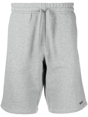 A.P.C. short de sport à taille à lien de resserrage - Gris