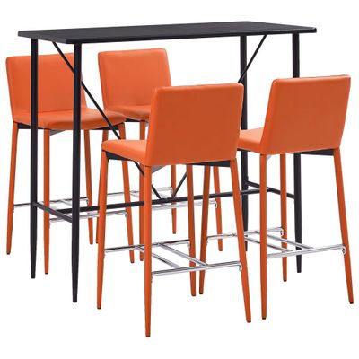 vidaXL 5-delige Barset kunstleer oranje vidaXL 5-delige Barset kunstleer oranje