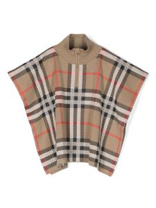 Burberry Kids cape à carreaux - Tons neutres