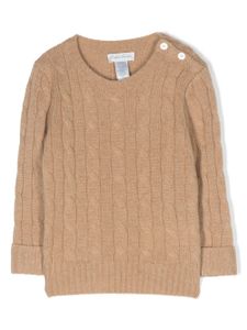 Ralph Lauren Kids sweat en maille torsadée - Marron