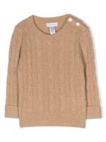 Ralph Lauren Kids sweat en maille torsadée - Marron