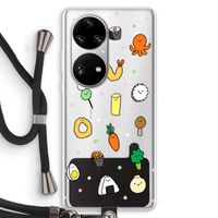 Happy bento friends: Huawei P50 Pro Transparant Hoesje met koord