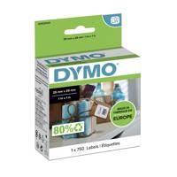 Etiket Dymo LabelWriter multifunctioneel 25x25mm 1 rol á 750 stuks wit