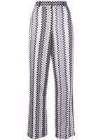 Missoni pantalon à taille haute à motif zigzag - Violet