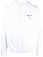 Drôle De Monsieur hoodie à slogan imprimé - Blanc