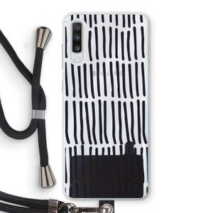 Moroccan stripes: Samsung Galaxy A70 Transparant Hoesje met koord