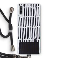 Moroccan stripes: Samsung Galaxy A70 Transparant Hoesje met koord Moroccan stripes: Samsung Galaxy A70 Transparant Hoesje met koord