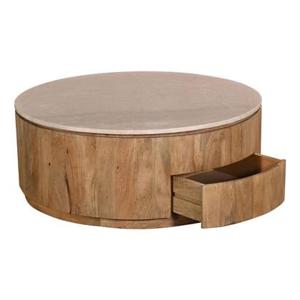 Giga Meubel - Salontafel Naturel - 90cm - Met Lades - Elan