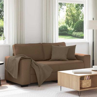 2-zitsbank bruin 140 cm stof