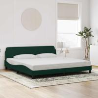 Bedframe "Dover" 200x200 cm fluweel donkergroen
