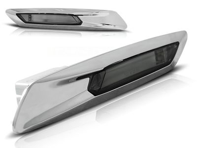 Tuning-Tec Zijkant knipperlichten BMW F10/F11 10-13 ZILVER SMOKE