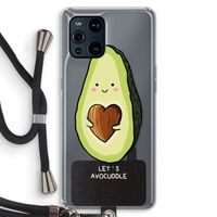 Avocuddle: Oppo Find X3 Transparant Hoesje met koord