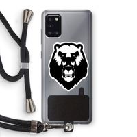 Angry Bear (white): Samsung Galaxy A31 Transparant Hoesje met koord