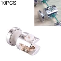 10 STKS zinklegering heldere vaste beugelverbinding 8 mm cilindrische glasbevestigingsklem met basis