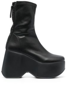 Vic Matie bottines en cuir à logo imprimé - Noir