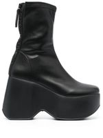 Vic Matie logo-print leather boots - Noir