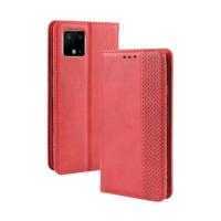 Magnetic Buckle Retro Crazy Horse Texture Horizontal Flip Leather Case for Google Pixel 4 with Holder & Card Slots & Photo Frame(Red)