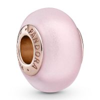 Pandora Rose 789421C00 Bedel Frosted Pink zilver-muranoglas rosekleurig-roze