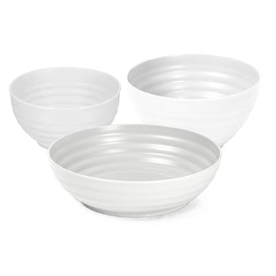 Plasticforte onbreekbaar servies kommetjes - wit - kunststof - 13 x 7 cm - 15 x 8 cm - 19 x 5 cm
