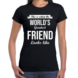 Worlds greatest friend vriendinnen cadeau t-shirt zwart voor dames