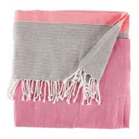 Multifunctionele sjaal Strepen 160 x 200 cm Roze