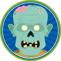10x Halloween onderzetters zombie