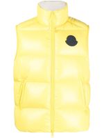 Moncler Sumido logo-patch down vest - Jaune - thumbnail