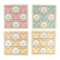 Houten Boter, Kaas en Eieren Spel - 14x14cm