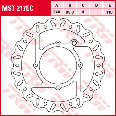 TRW Remschijf, remschijven voor de moto, MST217EC