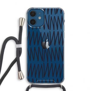 Marrakech Zigzag: iPhone 12 mini Transparant Hoesje met koord