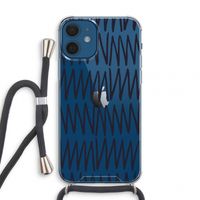 Marrakech Zigzag: iPhone 12 mini Transparant Hoesje met koord
