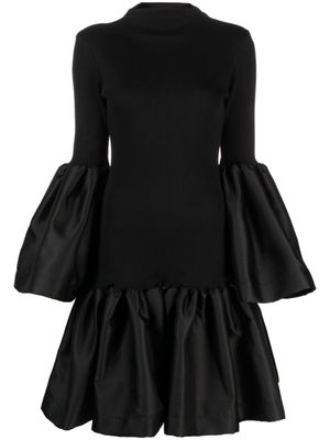 Marques'Almeida robe mi-longue en maille nervurée - Noir