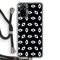 Eyes pattern: Xiaomi Redmi Note 10 Pro Transparant Hoesje met koord