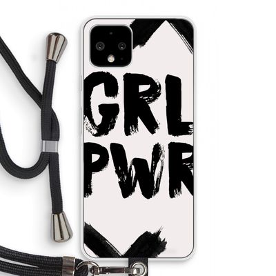Girl Power #2: Pixel 4 Transparant Hoesje met koord
