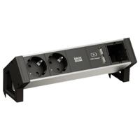 Bachmann 937.111 Stekkerdoos Zwart, Aluminium 1 stuk(s)