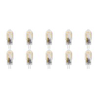 LED Lamp 10 Pack - Velvalux - G4 Fitting - Dimbaar - 2W - Helder/Koud Wit 6000K - Transparant - 12V Steeklamp | Vervangt 20W