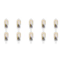 LED Lamp 10 Pack - Velvalux - G4 Fitting - Dimbaar - 2W - Helder/Koud Wit 6000K - Transparant - 12V Steeklamp | Vervangt 20W