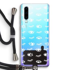 Eye pattern #3: Huawei P30 Transparant Hoesje met koord