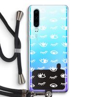 Eye pattern #3: Huawei P30 Transparant Hoesje met koord