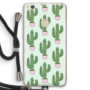 Cactus Lover: Huawei Ascend P8 Lite (2017) Transparant Hoesje met koord