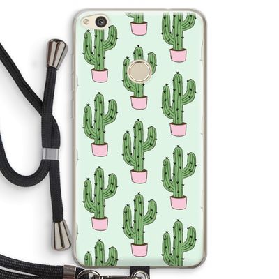 Cactus Lover: Huawei Ascend P8 Lite (2017) Transparant Hoesje met koord