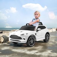 Aston Martin DBX Kinderauto met 2,4G-Afstandsbediening Elektrische Auto 1,4-2,5 km/u met Koplamp Muziek en Claxon (Wit) - thumbnail