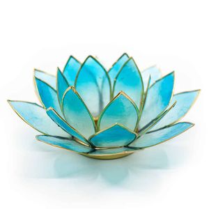 Lotus Sfeerlicht 2-Kleurig Licht Blauw / Blauw Goudrand