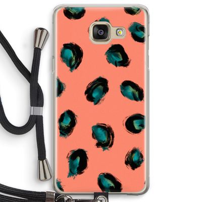 Pink Cheetah: Samsung Galaxy A5 (2016) Transparant Hoesje met koord