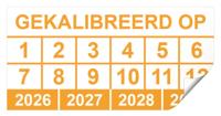 Keuringssticker gekalibreerd op rechthoek 50 x 25 mm - 500 stuks (op rol)
