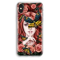 Lady Moth: iPhone XS Max Transparant Hoesje