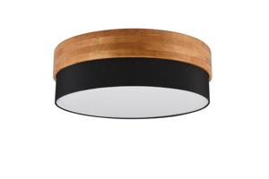 Trio Ø 50cm plafondlamp Seasons hout met zwart 611500302