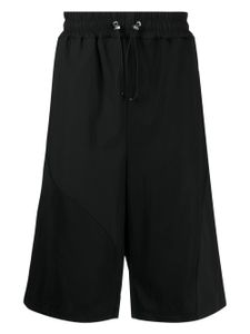 TEAM WANG design elasticated track shorts - Noir