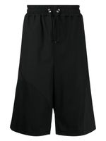 TEAM WANG design elasticated track shorts - Noir - thumbnail